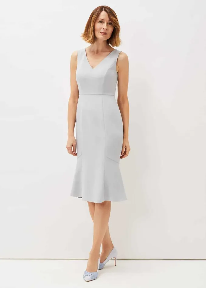 Phase Eight Dresses Alisha Double Layer Lace Peplum Dress Mineral 8211 Women Phase Eight Dresses Alisha Double Layer Lace Peplum Dress Mineral 8211 Women