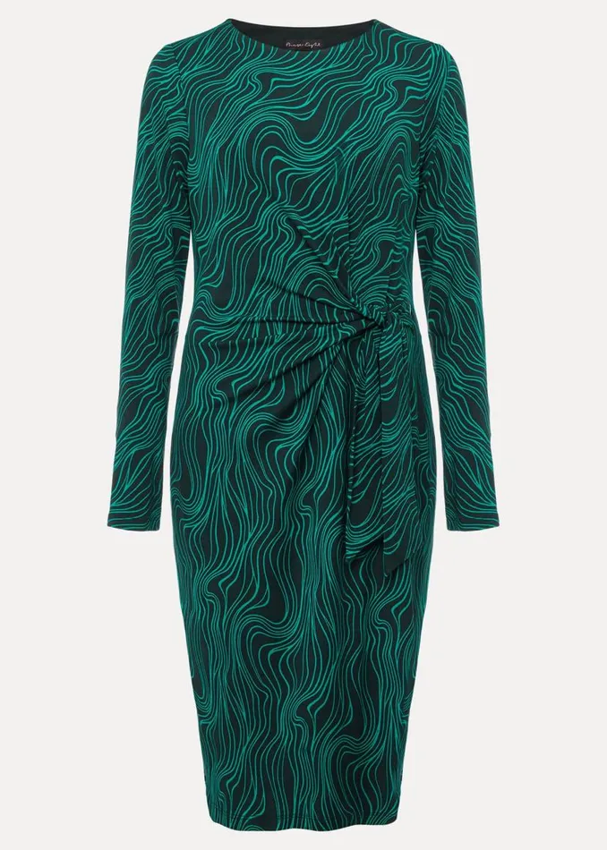 Phase Eight Dresses Ally Swirl Midi Dress Greenblack 8211 Women