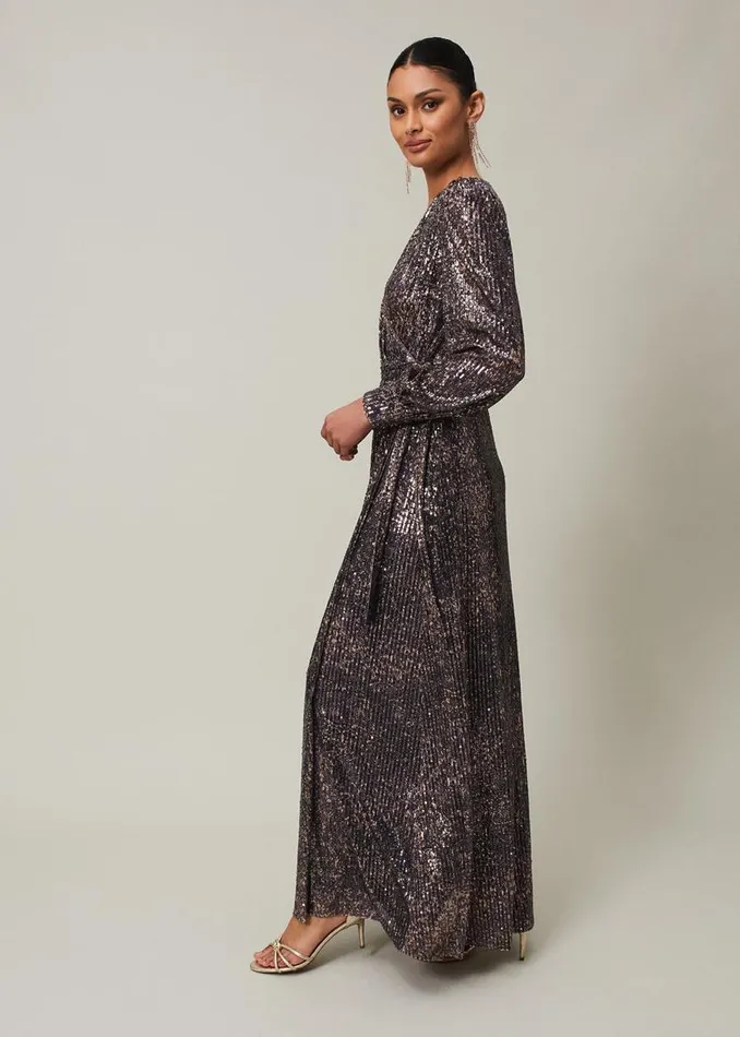 Phase Eight Dresses Amily Sequin Maxi Dress Rose Gold 8211 Women