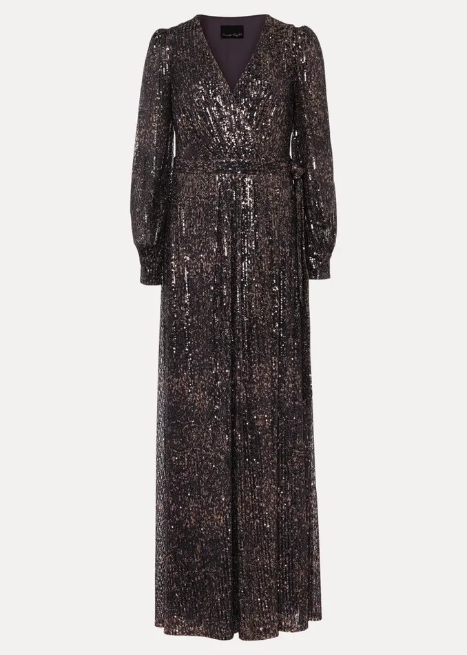 Phase Eight Dresses Amily Sequin Maxi Dress Rose Gold 8211 Women