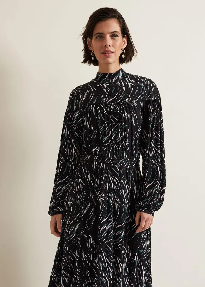 Phase Eight Dresses Anamaria Midi Dress Charcoal Multi 8211 Women