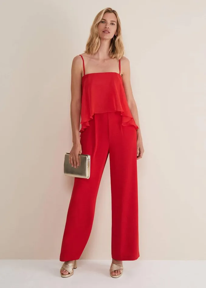 Phase Eight Dresses Anna Red Wide Leg Jumpsuit Fire 8211 Women