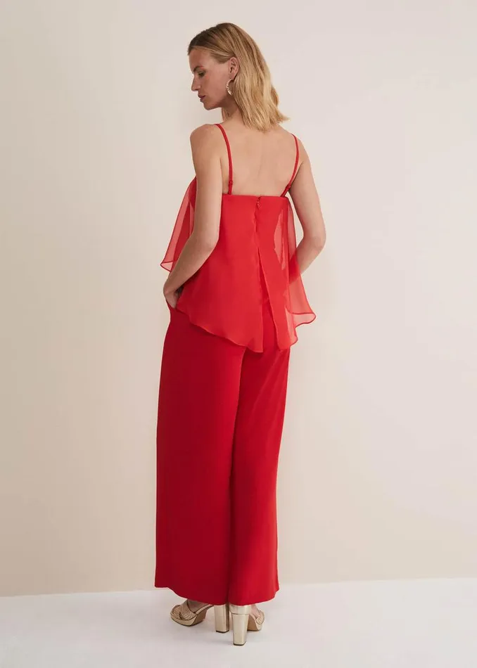 Phase Eight Dresses Anna Red Wide Leg Jumpsuit Fire 8211 Women