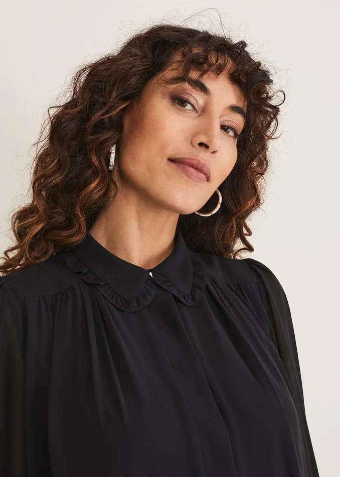 Phase Eight Dresses April Pleat Dress Black 8211 Women