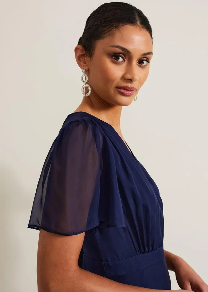Phase Eight Dresses Arwen Silk Maxi Dress Navy 8211 Women