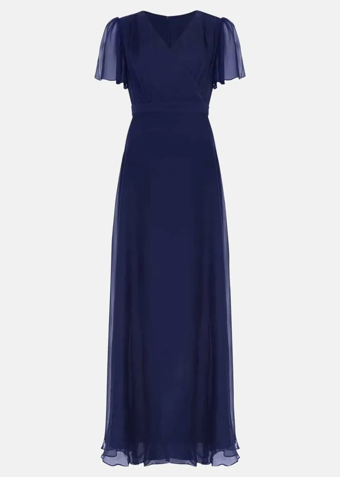 Phase Eight Dresses Arwen Silk Maxi Dress Navy 8211 Women