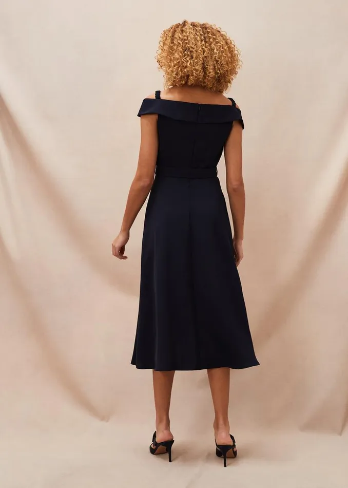 Phase Eight Dresses Ashleigh Bardot Dress Navy 8211 Women