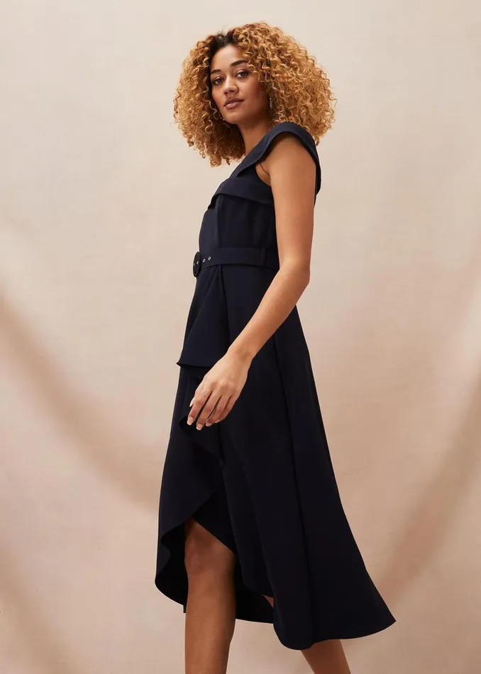 Phase Eight Dresses Ashleigh Bardot Dress Navy 8211 Women