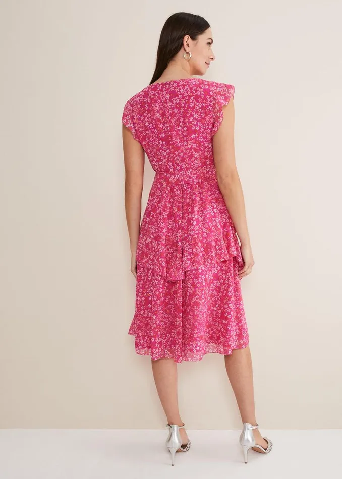 Phase Eight Dresses Breesha Floral Midaxi Dress Pinkmulti 8211 Women