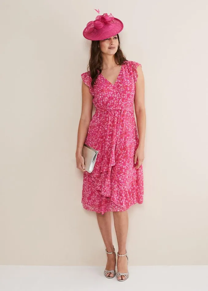 Phase Eight Dresses Breesha Floral Midaxi Dress Pinkmulti 8211 Women