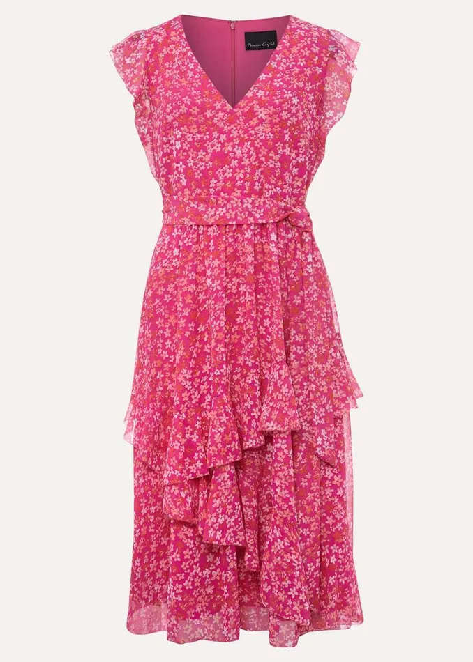 Phase Eight Dresses Breesha Floral Midaxi Dress Pinkmulti 8211 Women