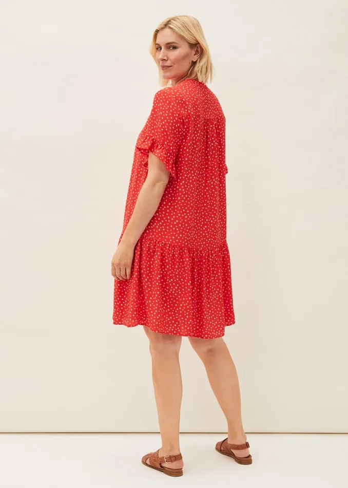 Phase Eight Dresses Cassia Print Swing Dress Red 8211 Women