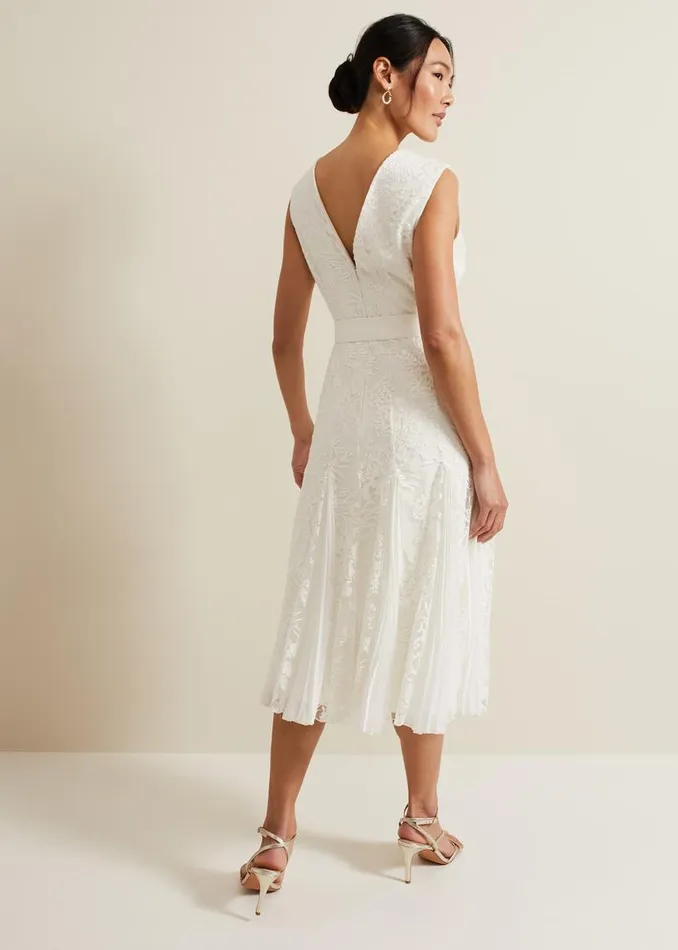 Phase Eight Dresses Caterina Embroidered Flared Wedding Dress Pale Cream 8211 Women Phase Eight Dresses Caterina Embroidered Flared Wedding Dress Pale Cream 8211 Women