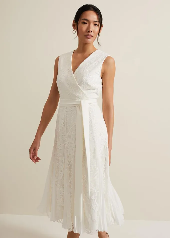 Phase Eight Dresses Caterina Embroidered Flared Wedding Dress Pale Cream 8211 Women Phase Eight Dresses Caterina Embroidered Flared Wedding Dress Pale Cream 8211 Women