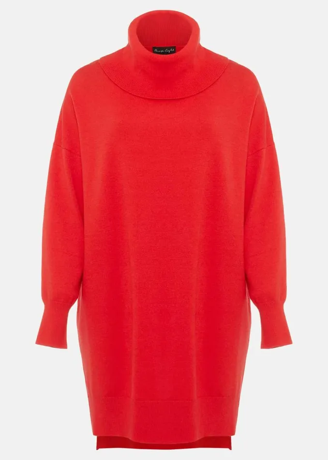Phase Eight Dresses Cecilia Cowl Neck Jumper Dress Red 8211 Women