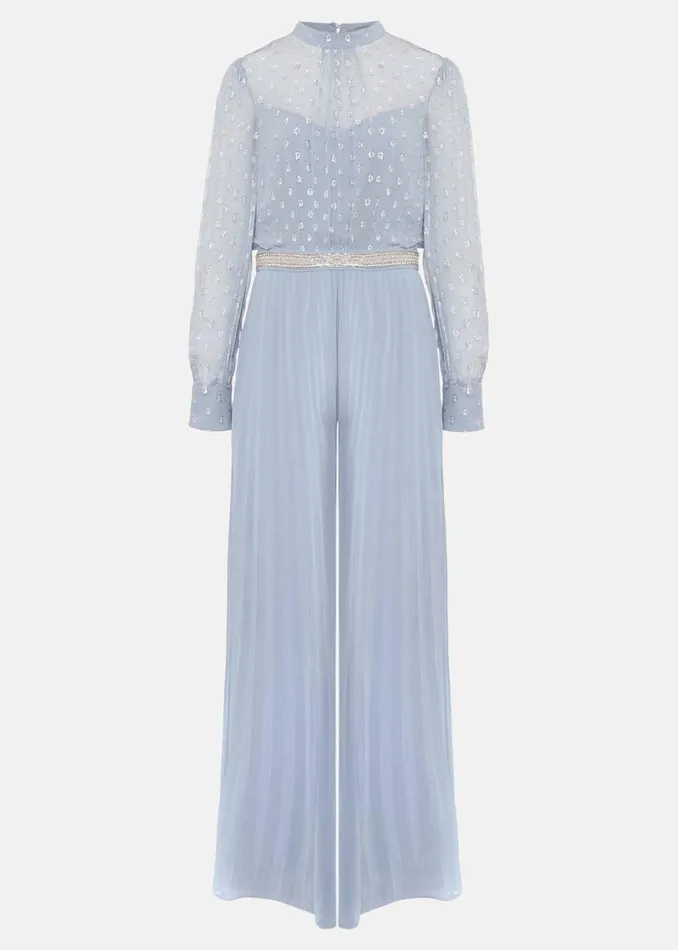 Phase Eight Dresses Charley Pleated Jumpsuit Soft Blue 8211 Women