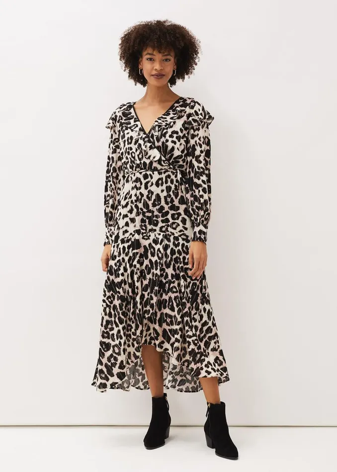 Phase Eight Dresses Chelsie Leopard Wrap Dress Multicoloured 8211 Women