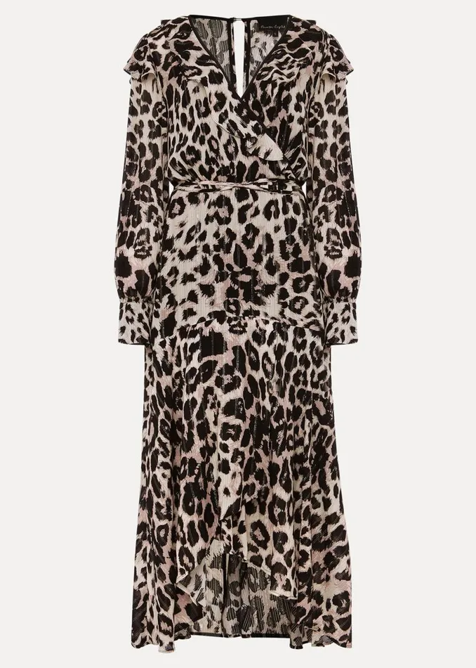 Phase Eight Dresses Chelsie Leopard Wrap Dress Multicoloured 8211 Women