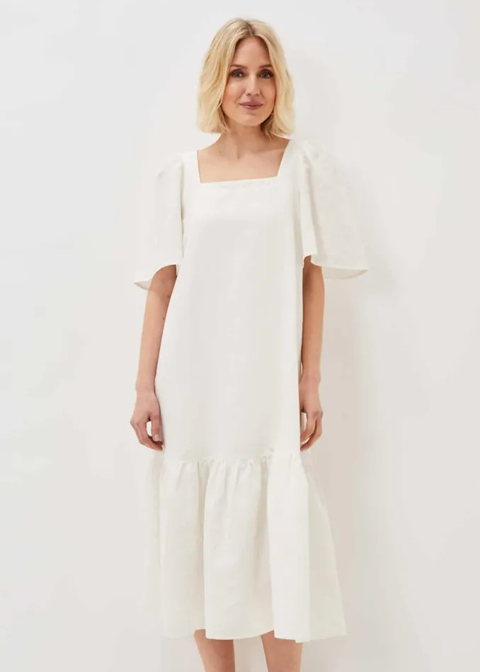 Phase Eight Dresses Claria White Midi Dress White 8211 Women