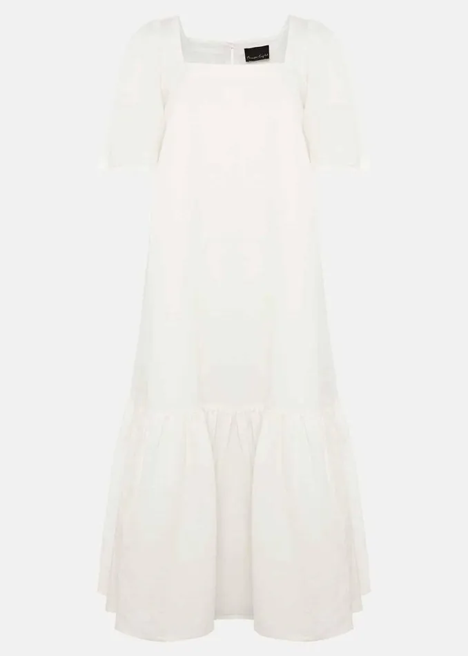 Phase Eight Dresses Claria White Midi Dress White 8211 Women