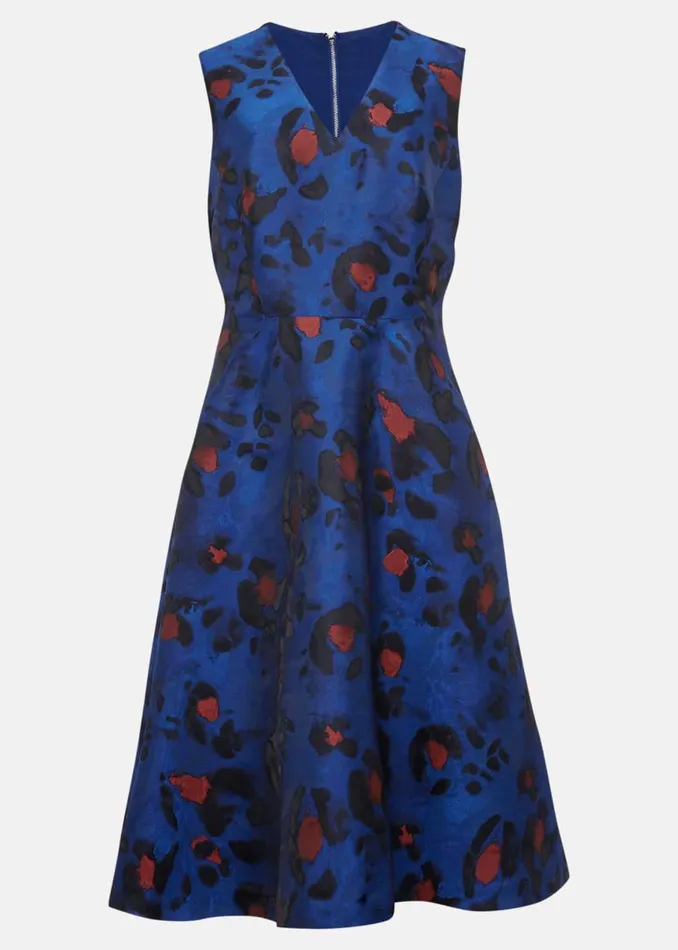 Phase Eight Dresses Clarisse Print Jacquard Dress Cobaltmulti 8211 Women