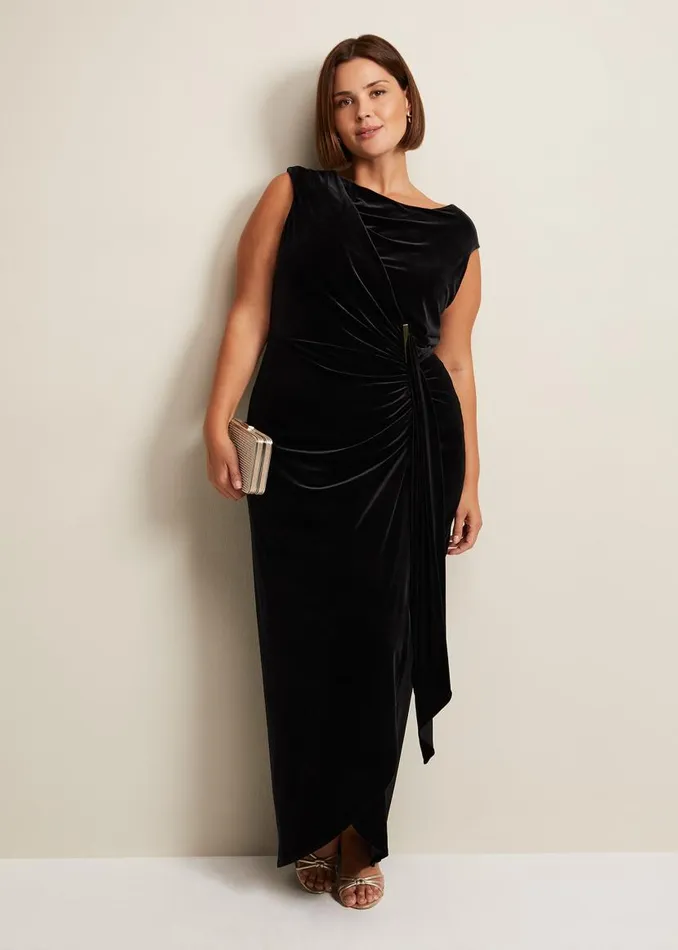 Phase Eight Dresses Donna Velvet Maxi Dress Black 8211 Women