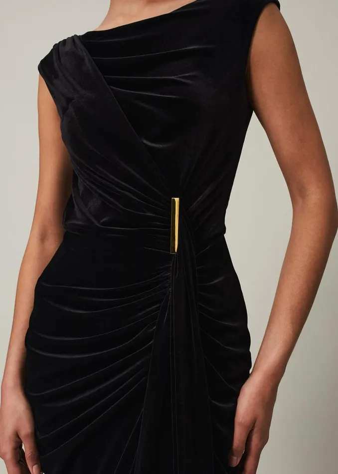 Phase Eight Dresses Donna Velvet Maxi Dress Black 8211 Women