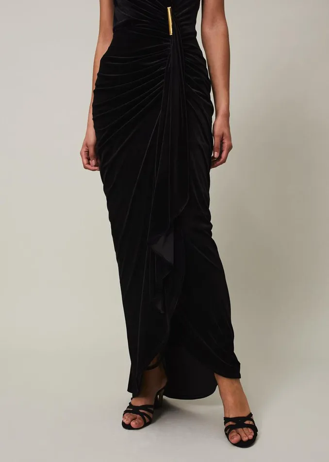 Phase Eight Dresses Donna Velvet Maxi Dress Black 8211 Women