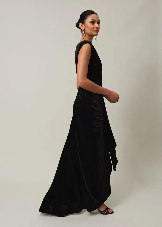 Phase Eight Dresses Donna Velvet Maxi Dress Black 8211 Women