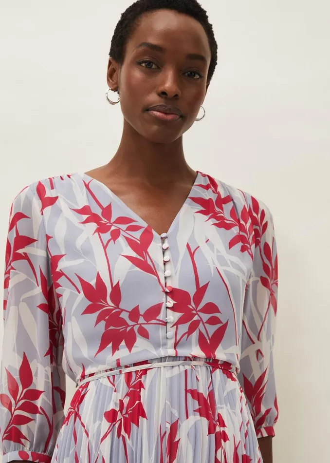 Phase Eight Dresses Ellen Palm Print Pleated Midaxi Dress Sky Bluemulti 8211 Women Phase Eight Dresses Ellen Palm Print Pleated Midaxi Dress Sky Bluemulti 8211 Women