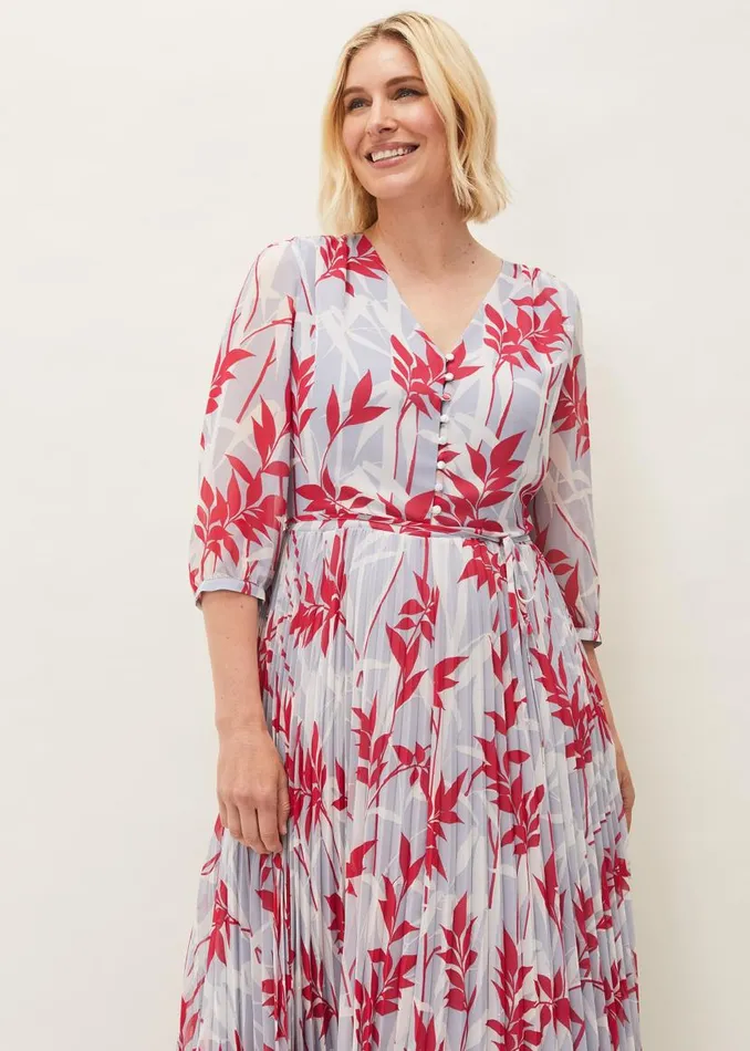 Phase Eight Dresses Ellen Palm Print Pleated Midaxi Dress Sky Bluemulti 8211 Women Phase Eight Dresses Ellen Palm Print Pleated Midaxi Dress Sky Bluemulti 8211 Women
