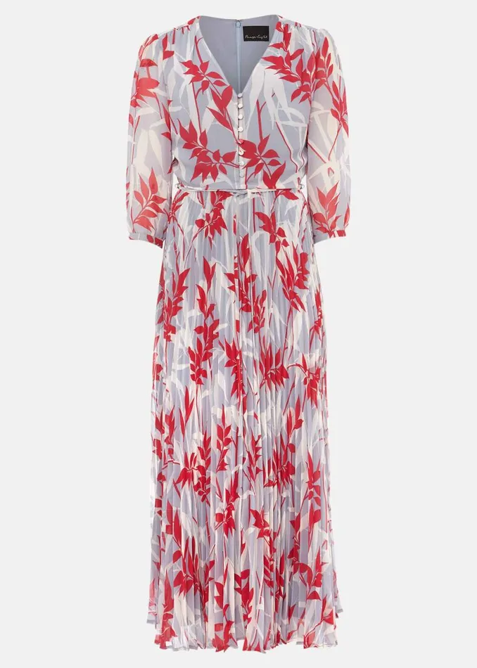 Phase Eight Dresses Ellen Palm Print Pleated Midaxi Dress Sky Bluemulti 8211 Women Phase Eight Dresses Ellen Palm Print Pleated Midaxi Dress Sky Bluemulti 8211 Women
