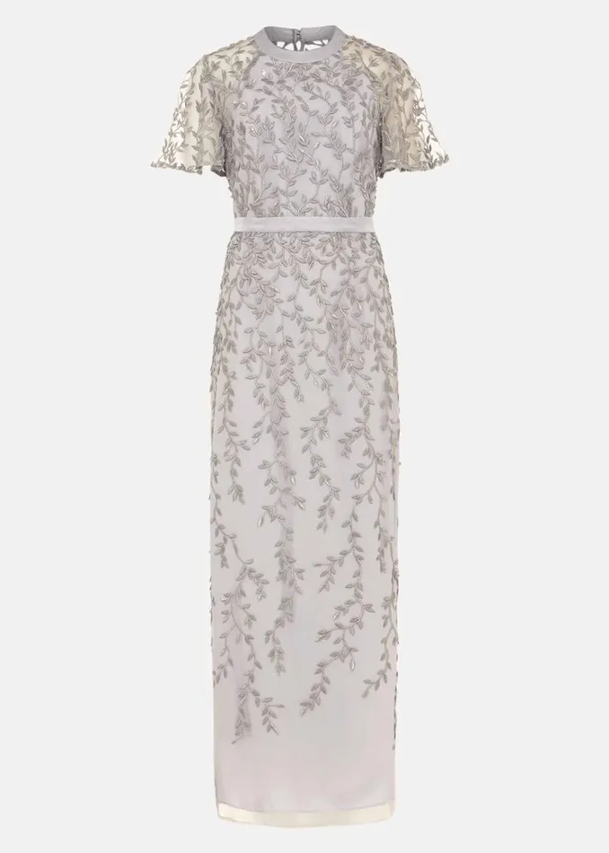 Phase Eight Dresses Elsbeth Trailing Leaf Dress Mineral 8211 Women