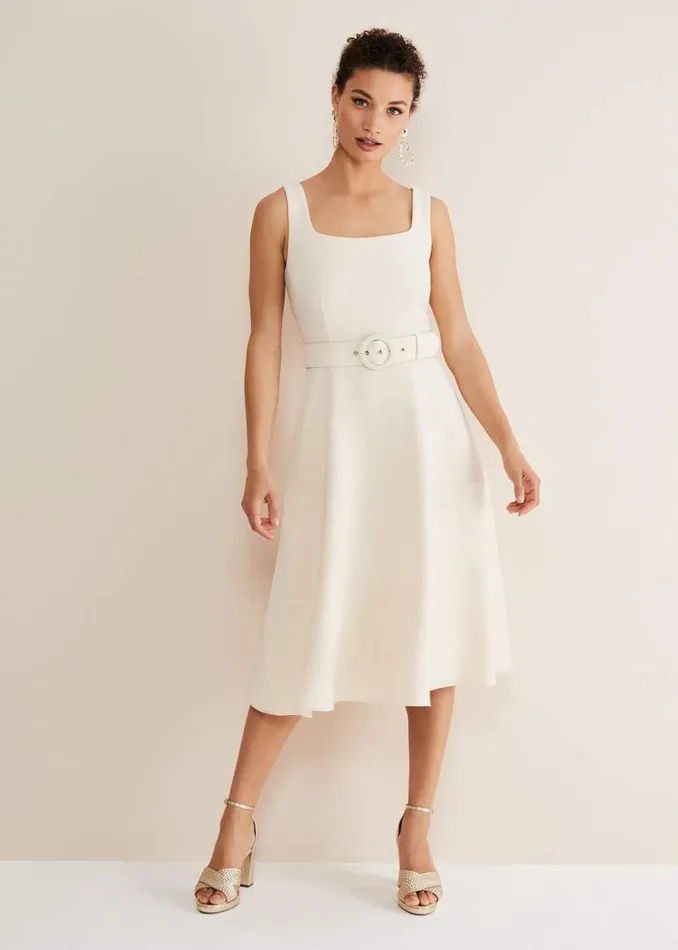 Phase Eight Dresses Ethel Fit And Flare Dress Cream 8211 Women