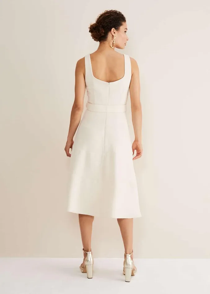 Phase Eight Dresses Ethel Fit And Flare Dress Cream 8211 Women