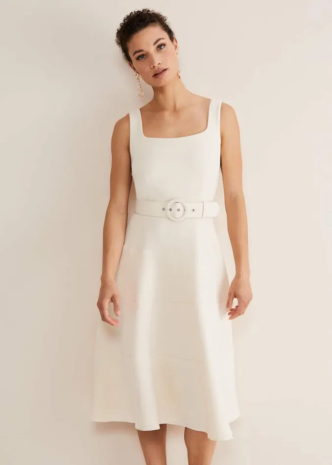 Phase Eight Dresses Ethel Fit And Flare Dress Cream 8211 Women