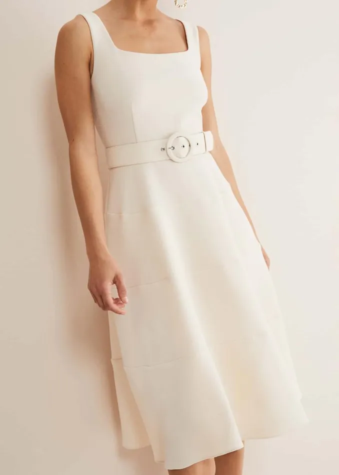 Phase Eight Dresses Ethel Fit And Flare Dress Cream 8211 Women