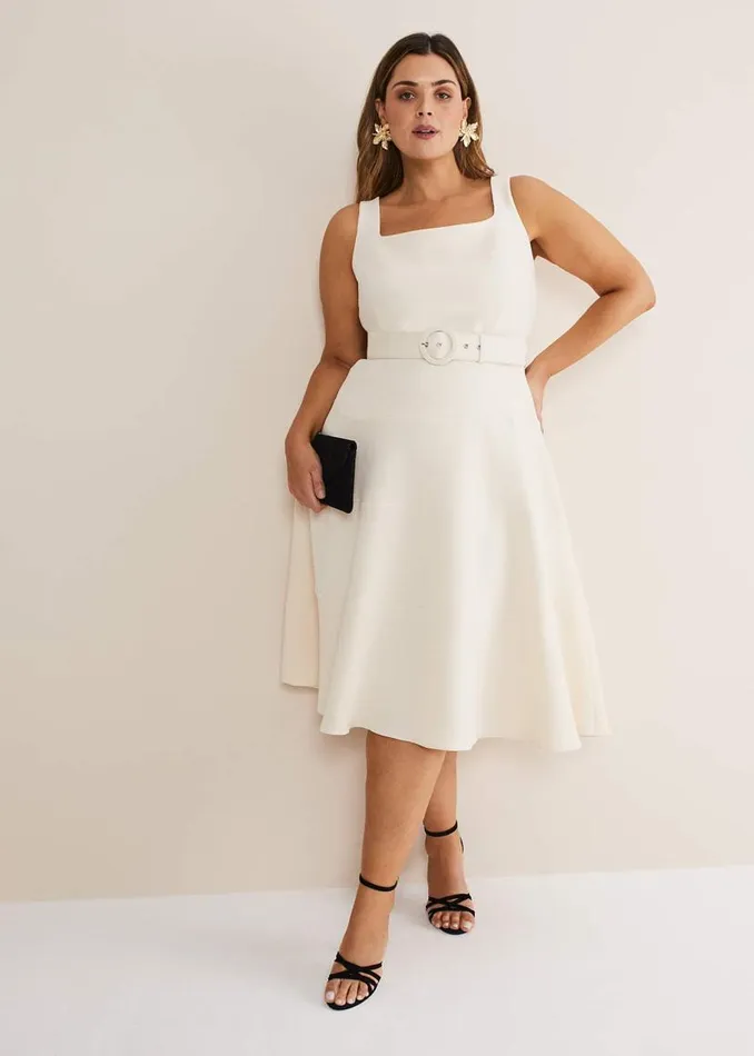 Phase Eight Dresses Ethel Fit And Flare Dress Cream 8211 Women
