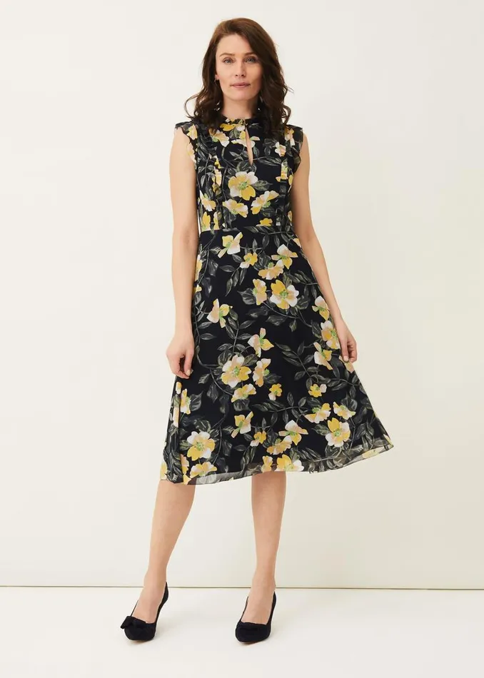 Phase Eight Dresses Evie Floral Dress Navymulti 8211 Women