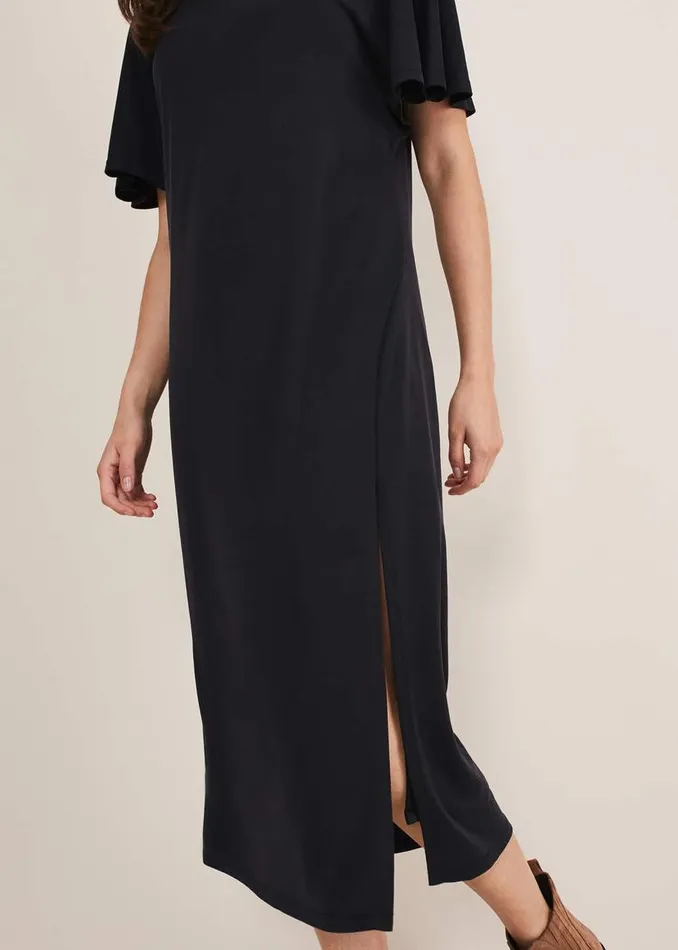 Phase Eight Dresses Haden Side Split Midi Dess Charcoal 8211 Women