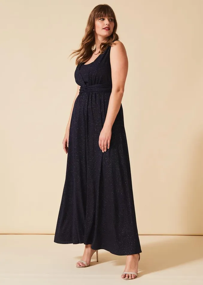 Phase Eight Dresses Julianna Sparkle Maxi Dress Navy 8211 Women