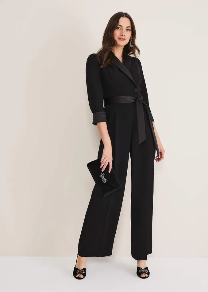 Phase Eight Dresses Kylie Tux Jumpsuit Black 8211 Women