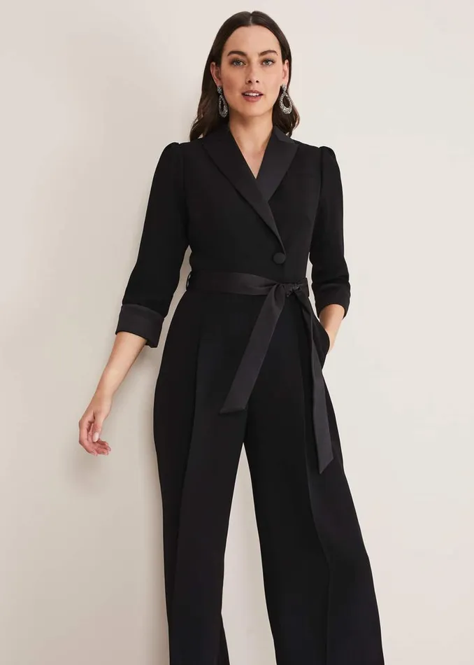 Phase Eight Dresses Kylie Tux Jumpsuit Black 8211 Women