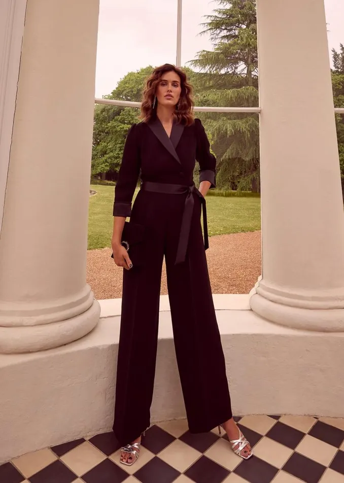Phase Eight Dresses Kylie Tux Jumpsuit Black 8211 Women