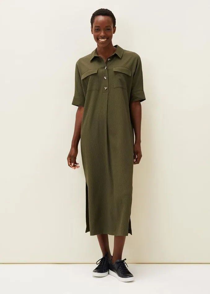 Phase Eight Dresses Lucina Midaxi Shirt Dress Khaki 8211 Women