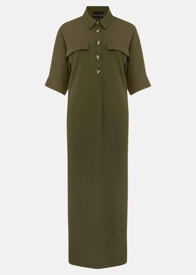 Phase Eight Dresses Lucina Midaxi Shirt Dress Khaki 8211 Women