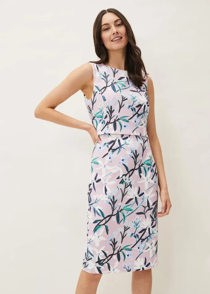 Phase Eight Dresses Magnolia Floral Sleeveless Scuba Dress Frosted Heather 8211 Women Phase Eight Dresses Magnolia Floral Sleeveless Scuba Dress Frosted Heather 8211 Women