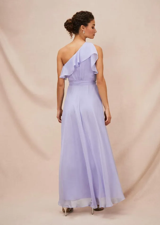 Phase Eight Dresses Mia One Shoulder Maxi Dress China Blue 8211 Women