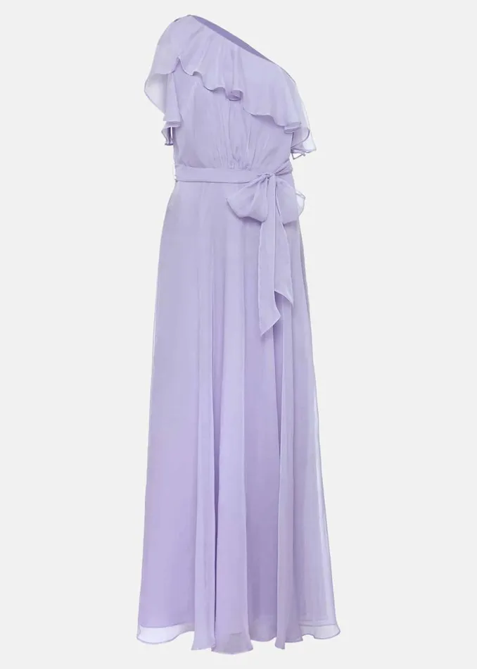 Phase Eight Dresses Mia One Shoulder Maxi Dress China Blue 8211 Women