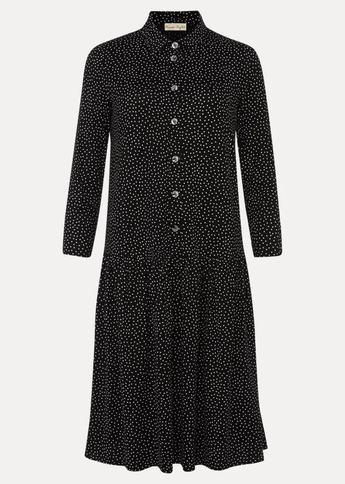 Phase Eight Dresses Mina Spot Jersey Dress Black 8211 Women